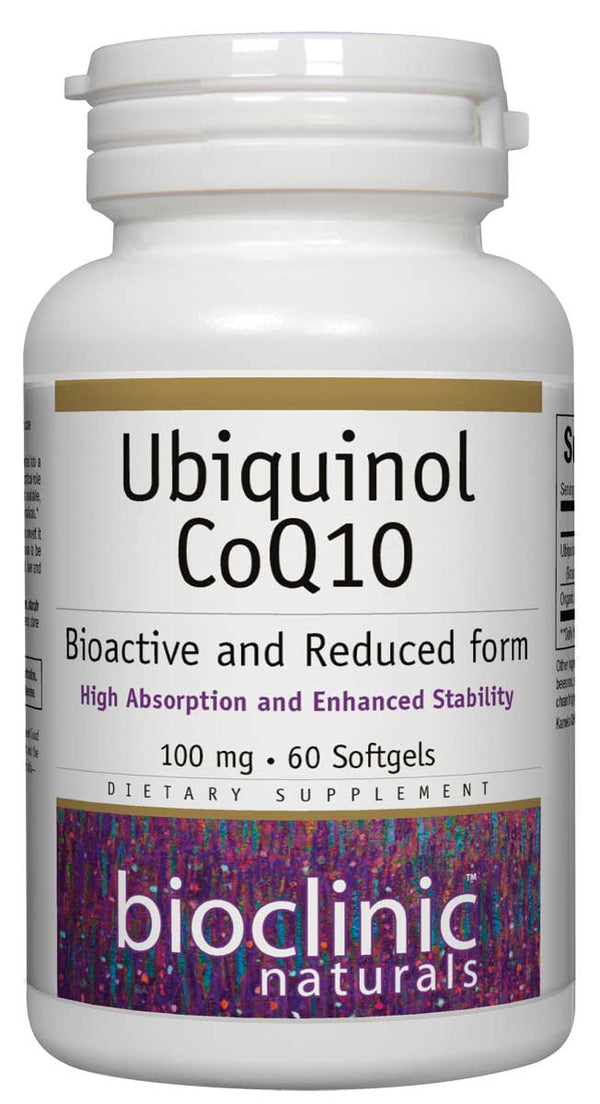 Ubiquinol CoQ10 100 mg (Bioclinic Naturals) Front