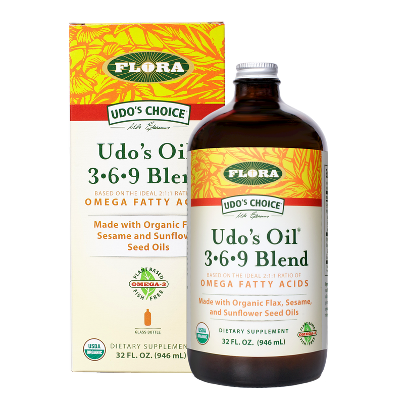 Udo's Choice Oil Blend (Flora) 32oz Front