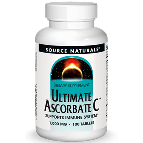 Ultimate Ascorbate C 1000 mg 100ct (Source Naturals) Front