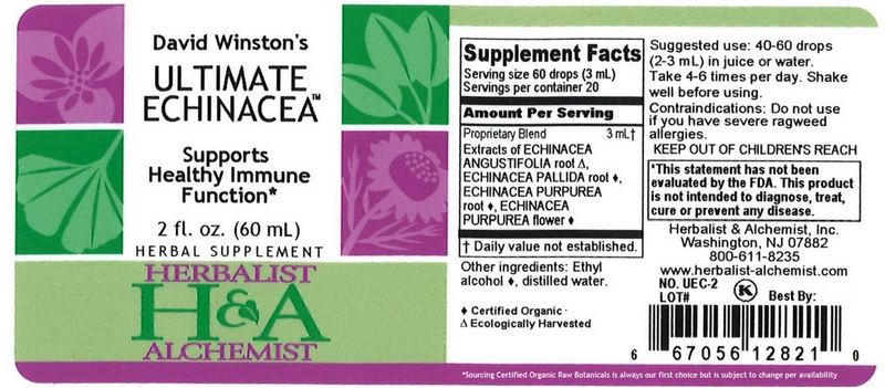 Ultimate Echinacea (Herbalist Alchemist) Label