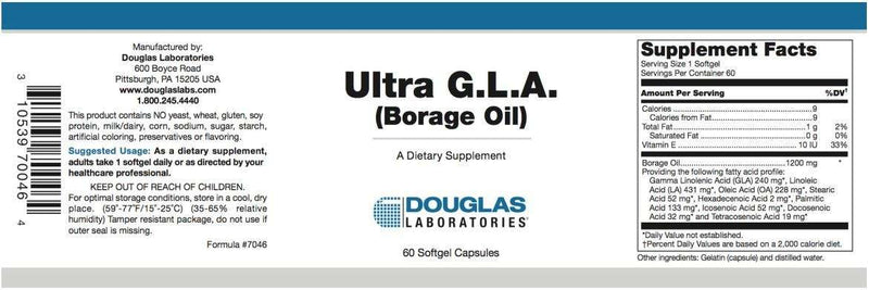 Ultra G.L.A. Douglas Labs Label