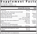 ultra b complex douglas labs supplement facts