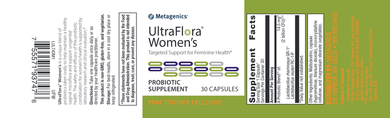 UltraFlora Women's (Metagenics) Label