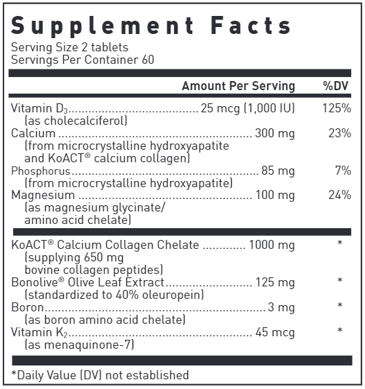 Ultra Osteo Guard Douglas Labs supplement facts