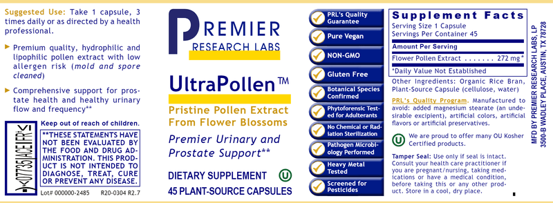 UltraPollen Premier (Premier Research Labs) Label