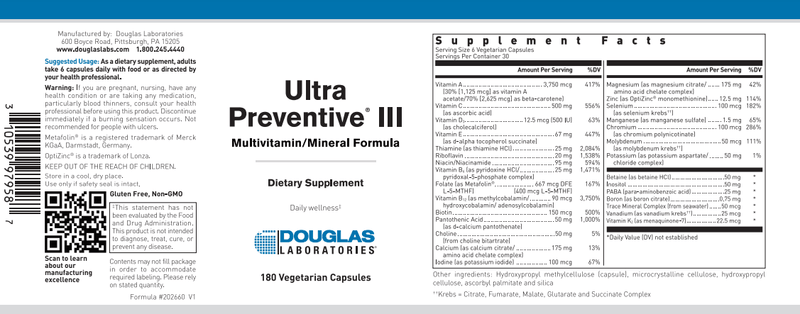 Buy Ultra Preventive III Douglas Labs