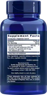 Ultra Soy Extract, 60 vegetarian capsules Back