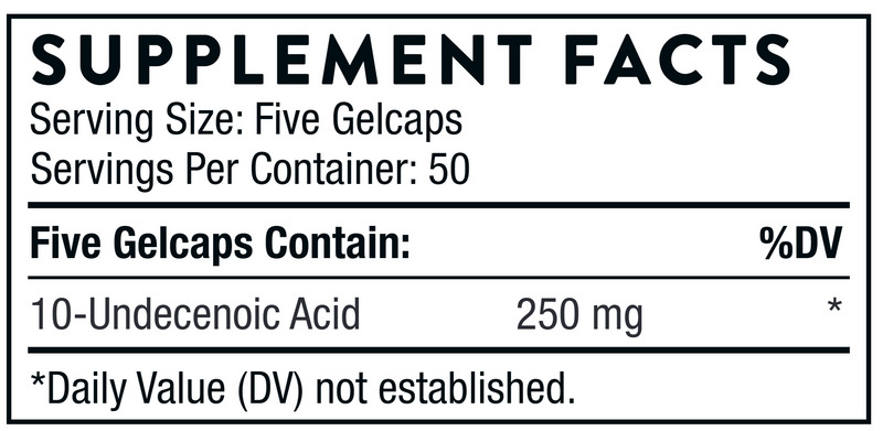 Undecylenic Acid (Thorne) Supplement Facts