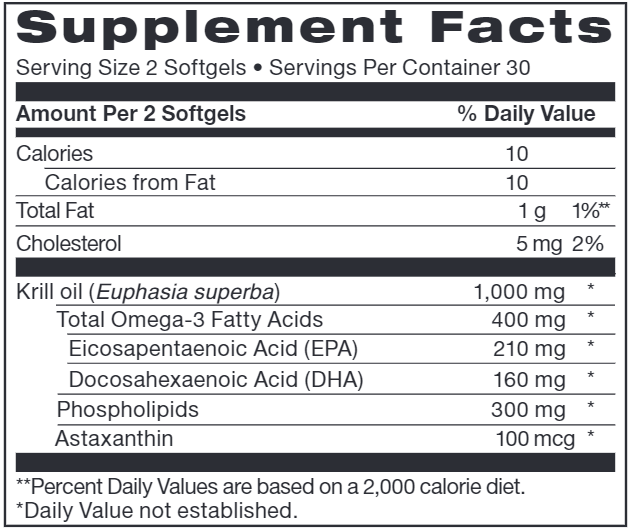 Unique Krill+ (AC Grace) Supplement Facts