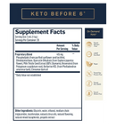 Keto Before 6 (Quicksilver Scientific) Supplement Facts