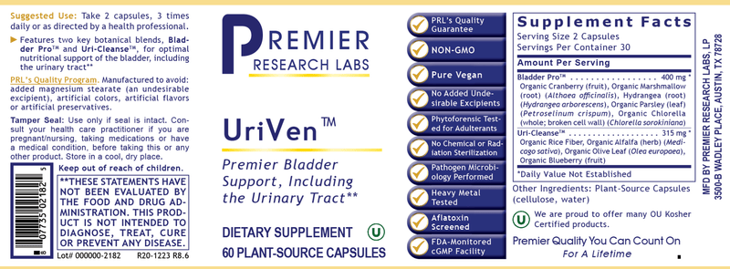 UriVen (Premier Research Labs) Label