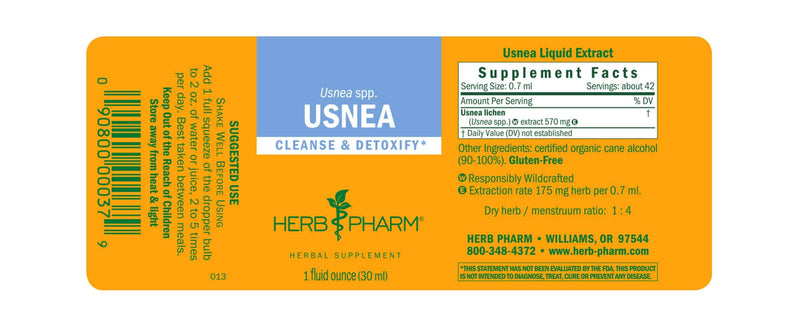 Usnea label Herb Pharm