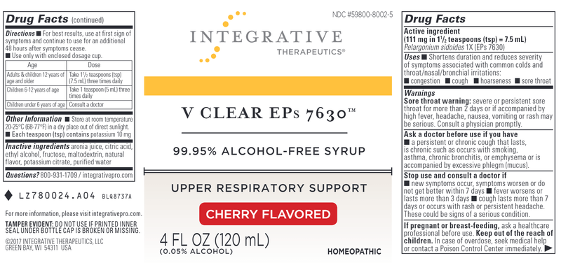 V Clear EPs 7630 - formerly ViraClear (Integrative Therapeutics) Label
