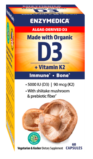 Organic Vitamin D3 + K2 (Enzymedica)  box