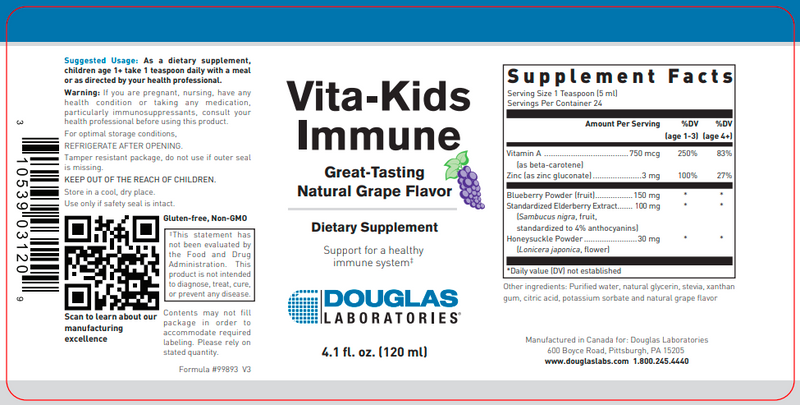 Liquid Vita Kids Immune Douglas Labs