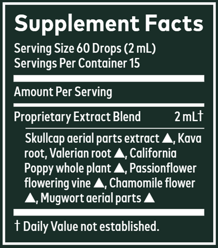 Valerian/Poppy Supreme (Gaia Herbs) supplement facts