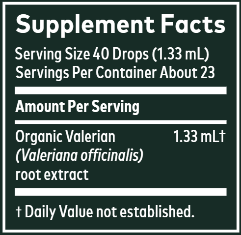 Valerian Root (Gaia Organics®) (Gaia Herbs) supplement facts