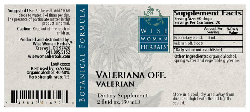 Valeriana Valerian 2oz Wise Woman Herbals products