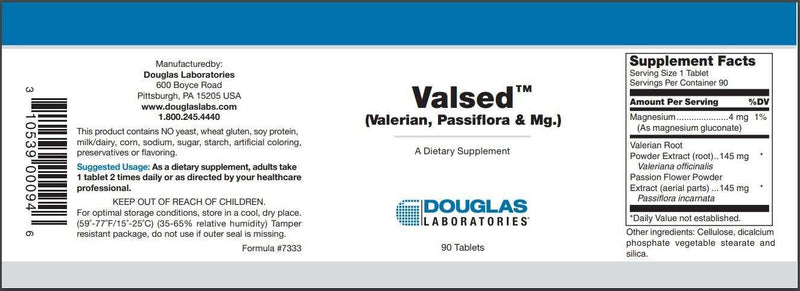 Valsed Douglas Labs Label