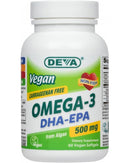 vegan omega 3 dha-epa 500 mg deva nutrition
