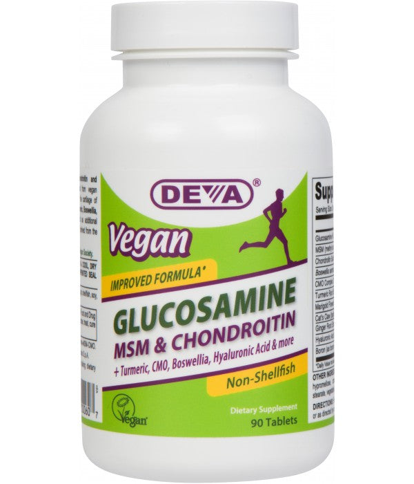 Vegan Glucosamine-MSM-Chondroitin Plus (Deva Nutrition LLC) Front