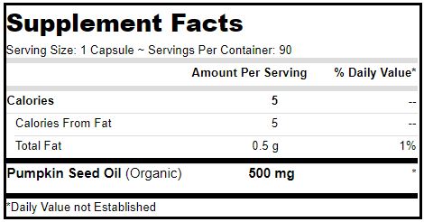 Vegan Pumpkin Seed Oil (Deva Nutrition LLC) Supplement Facts