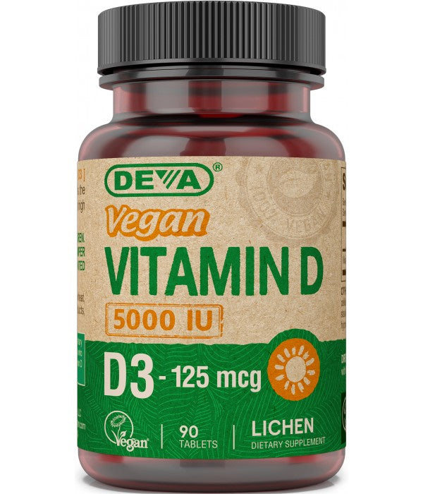 vegan vitamin d3 5000 iu deva nutrition