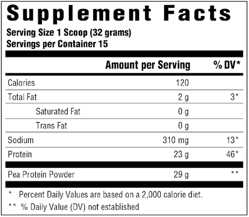 Vegan Protein Vanilla (Innate Response) Supplement Facts