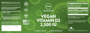 vegan vitamin d3 2500iu (metabolic response modifier) label