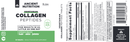 Vegetarian Collagen Peptides (Ancient Nutrition) Label