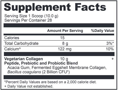 Vegetarian Collagen Peptides Powder Ancient Nutrition Supplement Facts