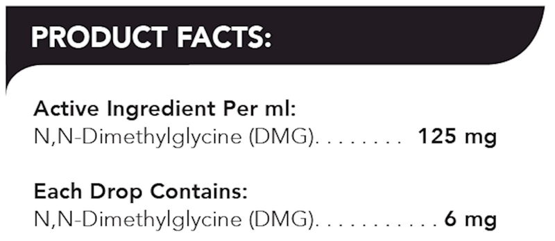 Vetri-DMG Liquid 3.85 oz (Vetri-Science) Supplement Facts