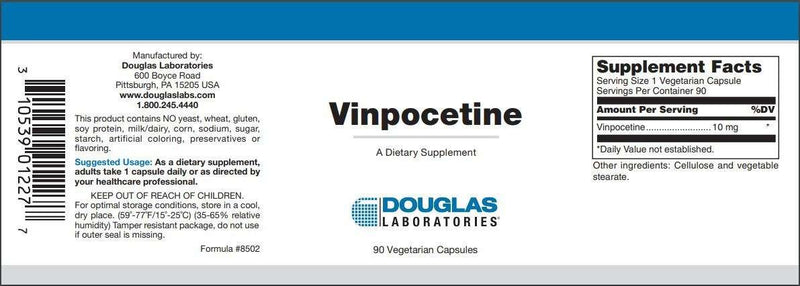 Vinpocetine Douglas Labs Label