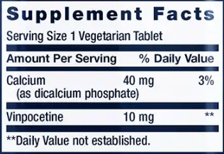 Vinpocetine (Life Extension) Supplement Facts