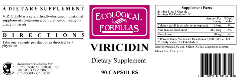Viricidin (Ecological Formulas) Label