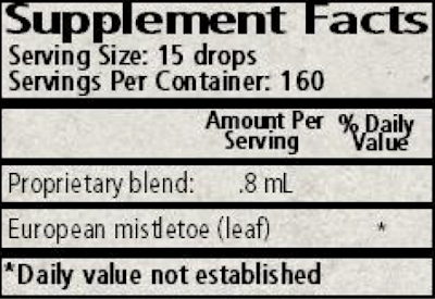 Viscum/European Mistletoe 4 oz (Wise Woman Herbals) Supplement Facts