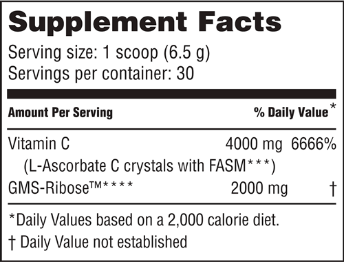 Vitality C (American Nutriceuticals, LLC) supplement facts