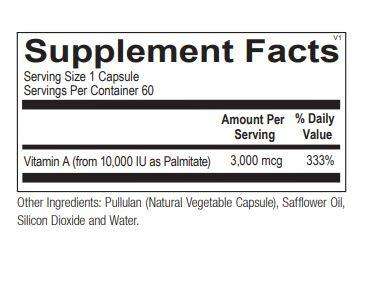 vitamin a 10000 iu ortho molecular supplement
