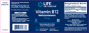 vitamin b12 methylcobalamin 5 mg (life extension) label