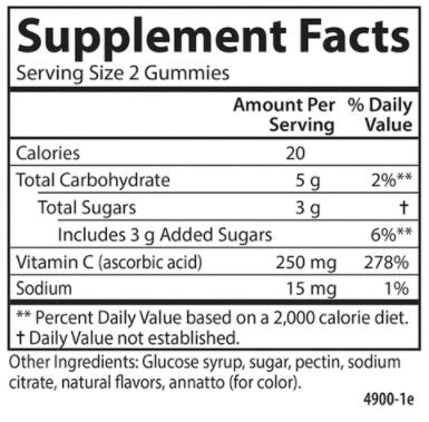 Vitamin C (Carlson Labs) Supplement Facts