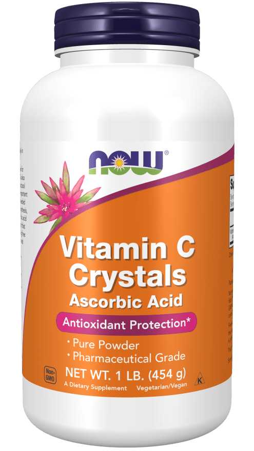 Vitamin C Crystals 1lb (NOW) Front