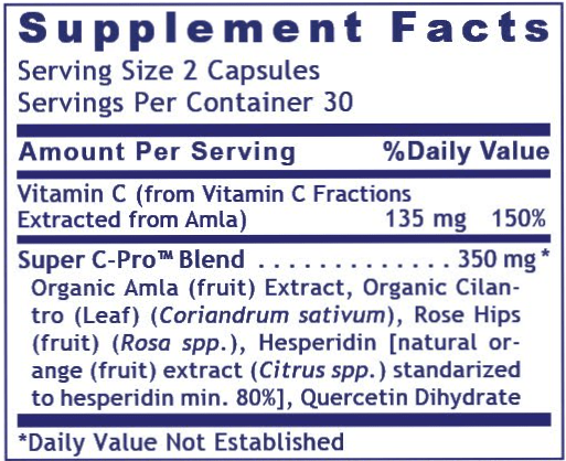 Vitamin C Premier (Premier Research Labs) Supplement Facts