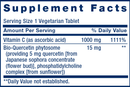 vitamin c and bio-quercetin phytosome (life extension) supplement facts
