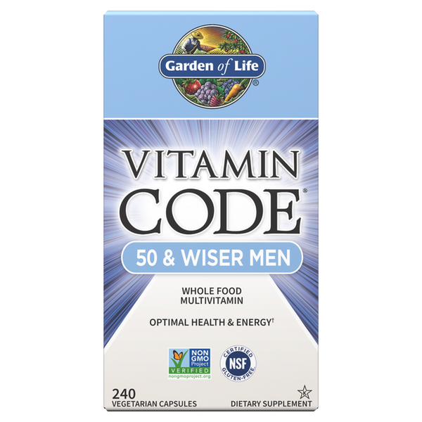 Vitamin Code 50 & Wiser Men's Multi (Garden of Life) Front