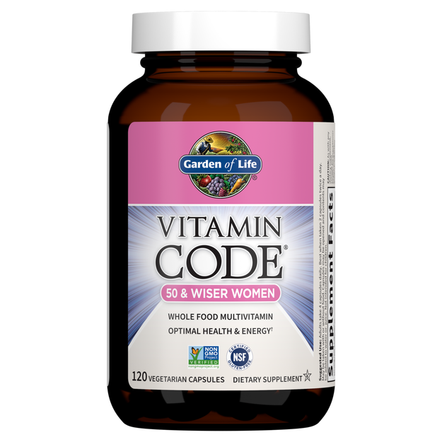 Vitamin Code 50 & Wiser Women (Garden of Life) Front-1
