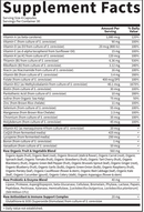 vitamin code men (garden of life) supplement facts