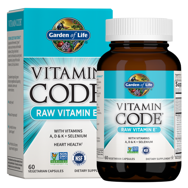 Vitamin Code Raw Vitamin E (Garden of Life) Front