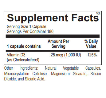 vitamin d 1000 iu ortho molecular supplement