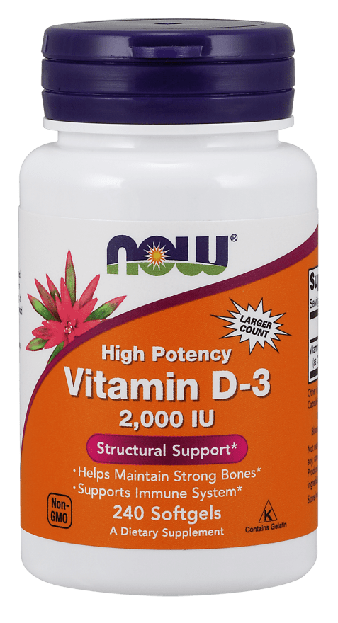 Vitamin D-3 2000 IU (NOW) Front