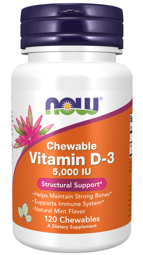 Vitamin D-3 Chewables (NOW) Front